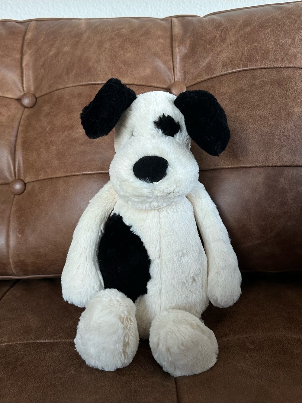 Jellycat Bashful Black & Cream Puppy, Medium